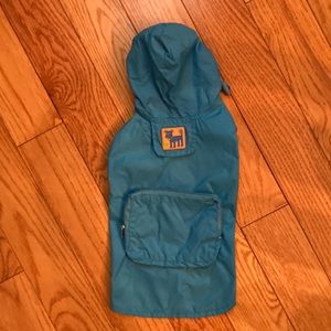 Blue dog rain jacket